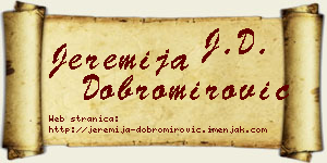 Jeremija Dobromirović vizit kartica